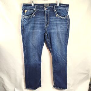 Salvage Buckle Jeans Men 40x32 Blue Anarchy Straight Relaxed Fit Dark Wash Denim